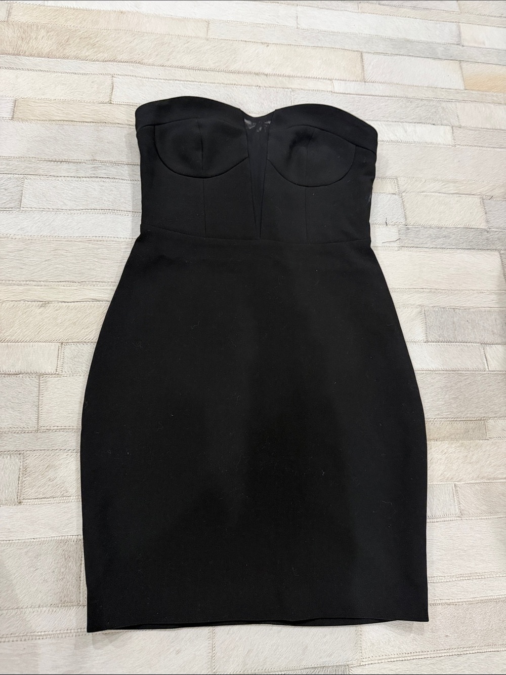Likely Black Strapless Sweetheart Midi Dress